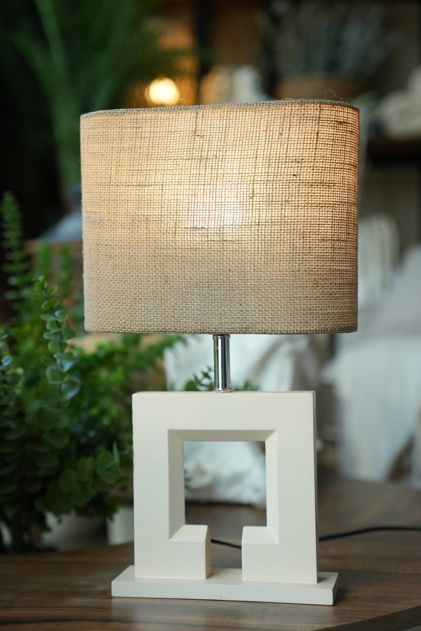 Wooden White Lamp