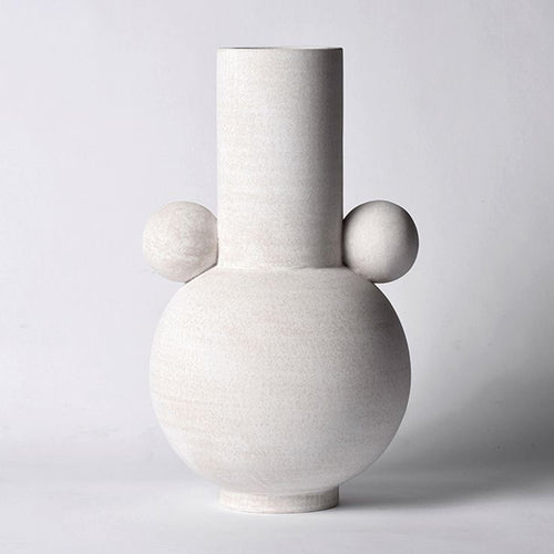 Clay Vase with Round Handle